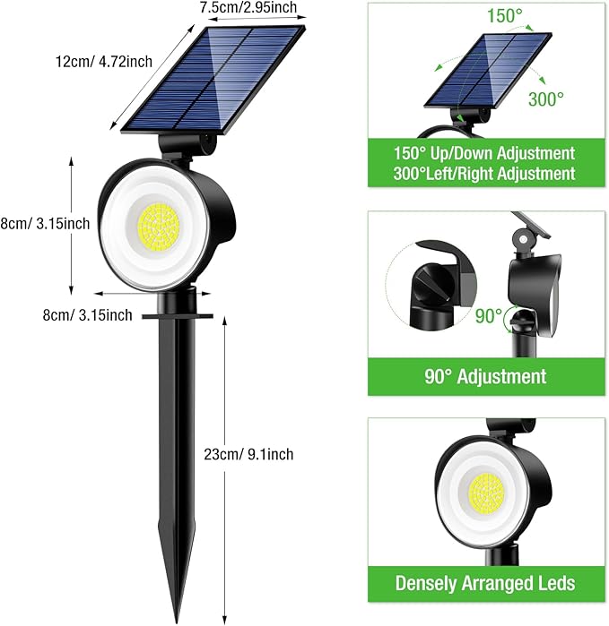 nipify 8 Pack Solar Spot Lights Outdoor Waterproof - Image 6