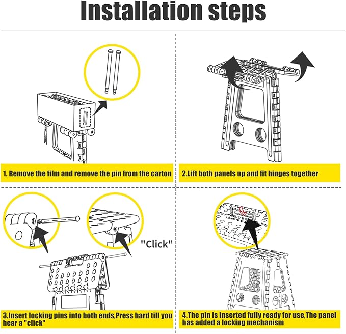 Delxo Folding Step Stool 17.5 Inch, Heavy Duty Step Stools - Image 9