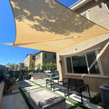 SUNLAX Sun Shade Sail 6' x 8' x 10' Sand Rectangle Canopy Sail Shade Cover UV by SUNLAX