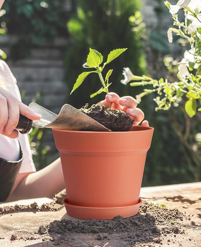 homenote Plant Pots, 7.5 Inch Flower Pots - Image 3