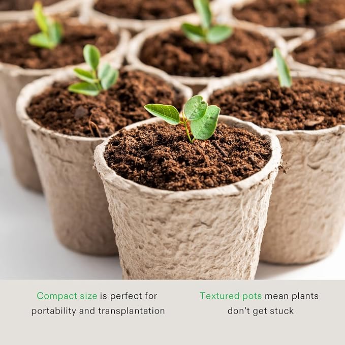 VIVOSUN Peat Pots, 120 Packs 3.15-Inch Seed Starting Pots - Image 3