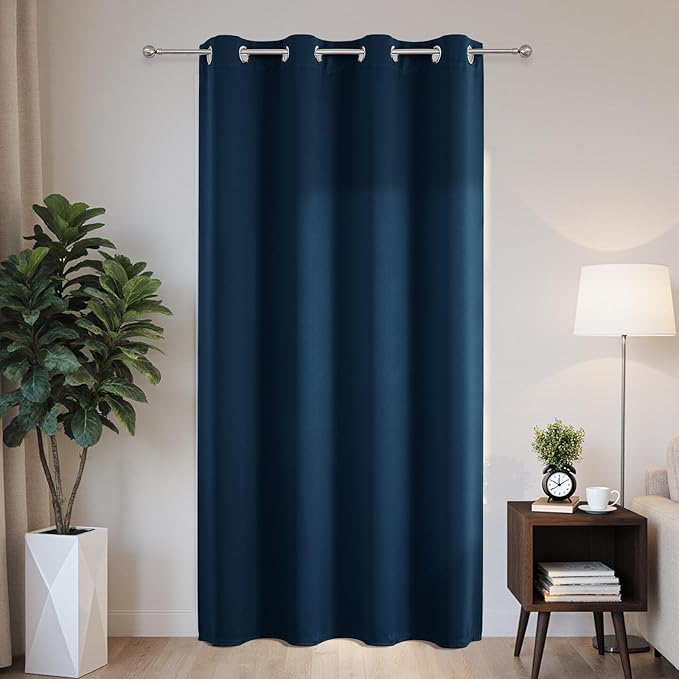 Joydeco Blackout Patio Sliding Door Curtains 108 Inches Long, Grommet Privacy by JOYDECO