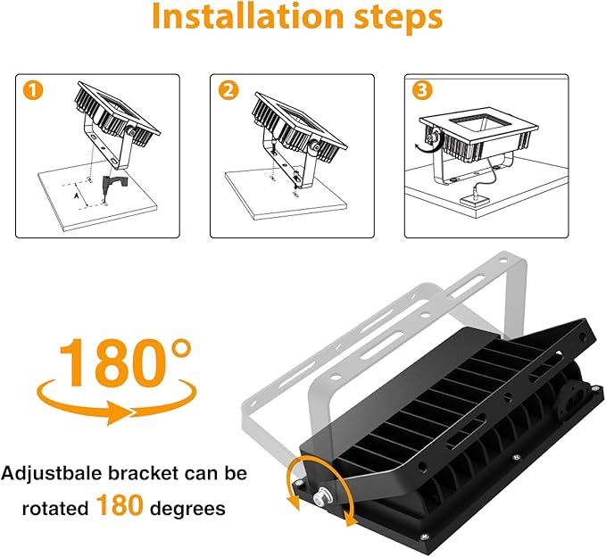 Onforu 120W Flood Lights Outdoor, 12000lm Bright LED Work Light - Image 4