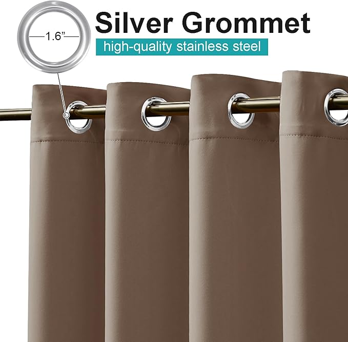 NICETOWN Outdoor Patio Curtain 95 inch Long, Summer Heat Reducing Drapes - Image 5