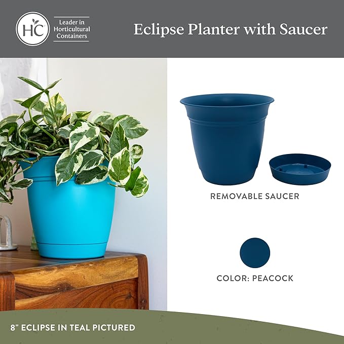 The HC Companies 12 Inch Eclipse Round Planter Pots - Image 2
