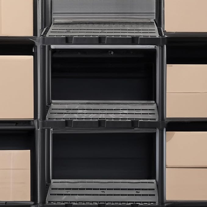 Gracious Living 2 Pack Light Duty Storage Shelves, Knect-A-Shelf 4-Shelf - Image 5