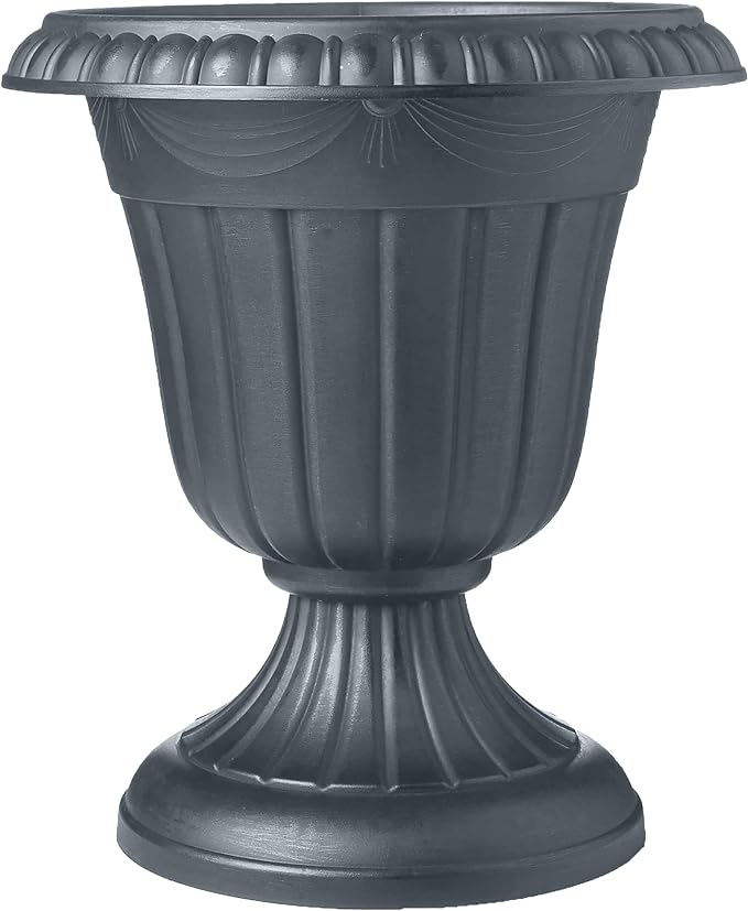Arcadia Garden Products PL10GY Indoor/Outdoor Classic Traditional Plastic Urn by Unknown