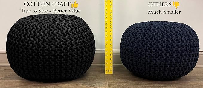 COTTON CRAFT Round Pouf - Image 7