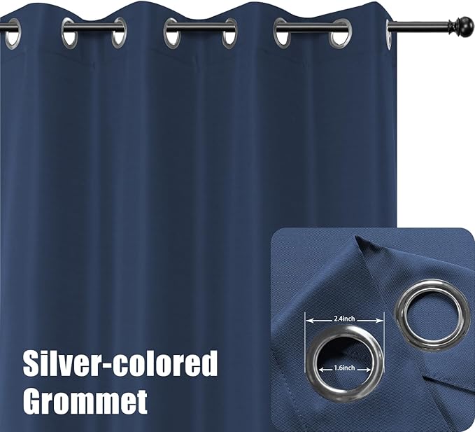 BONZER Outdoor Curtains for Patio Waterproof Thick Privacy Wide Grommet Light - Image 2