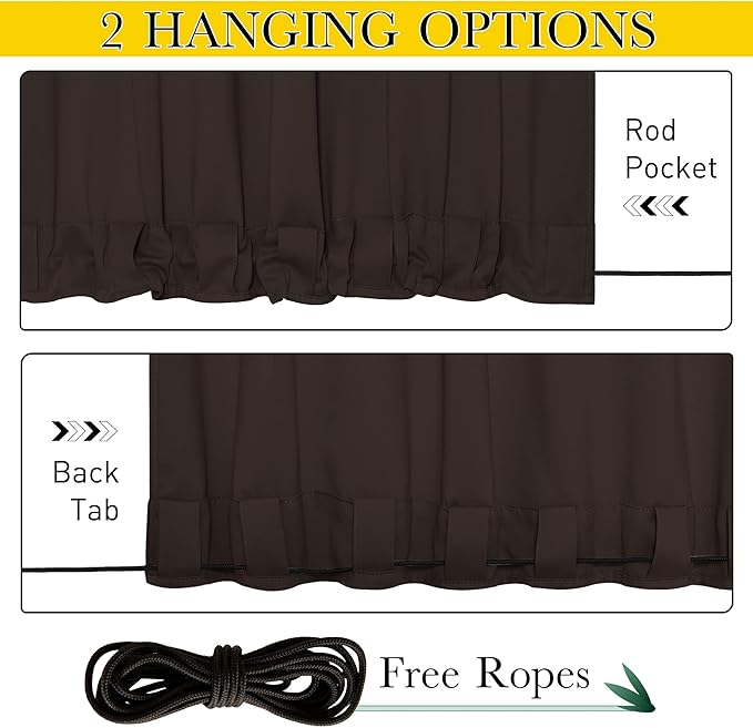 NICETOWN 2 Panels Outdoor Curtains - Image 2