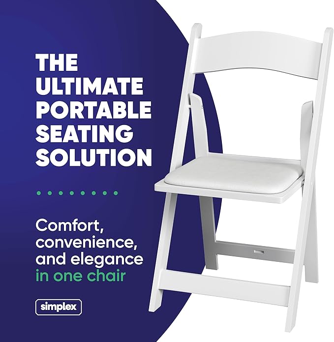 SIMPLEX 100 White Resin Stackable Chairs - Image 4
