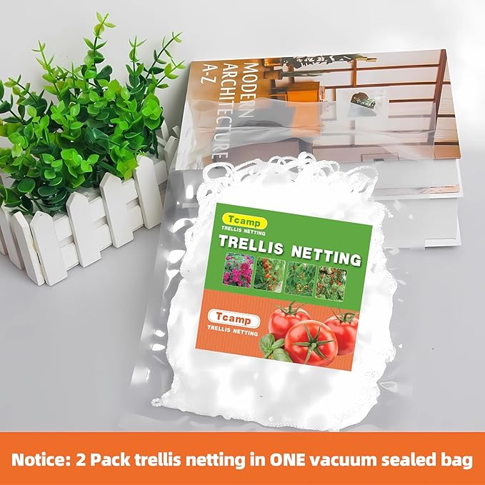 Tcamp Trellis Netting for Climbing Plants, Cucumber Trellis for Garden - Image 2