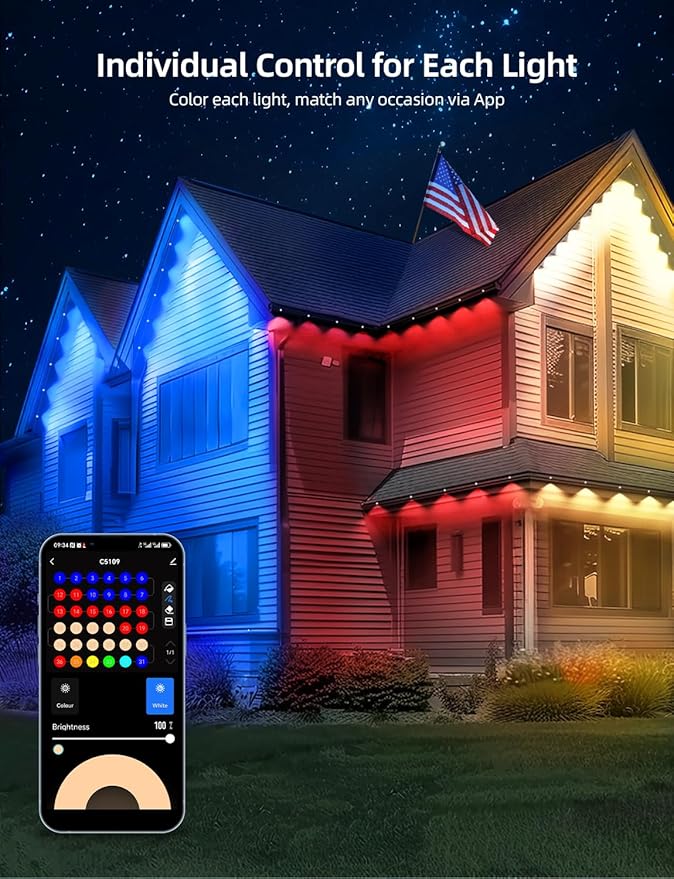 APPECK Permanent Outdoor Lights 100ft - Image 2