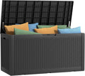 120 Gallon Outdoor Deck Box, Lockable Waterproof Outdoor Storage Boxes by MAIUSCOLI