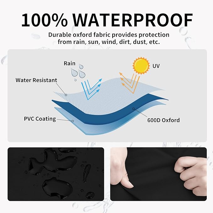 Easy-Going Heavy Duty 600D Outdoor Daybed Cover 75 Inch UV Resistant Patio - Image 3