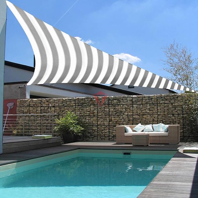 Patio Paradise 3' x 3' x 3' Sun Shade Sail Triangle Canopy Shade Cloth Fabric - Image 6