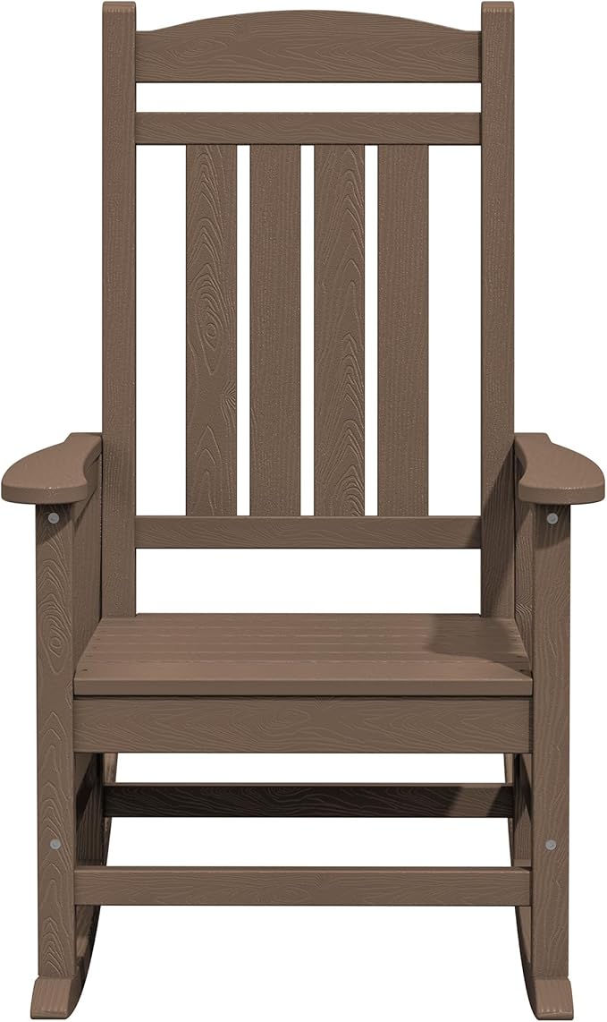 KINGYES Outdoor Rocking Chair Set of 2, High Density Polyethylene Patio Rocking - Image 10