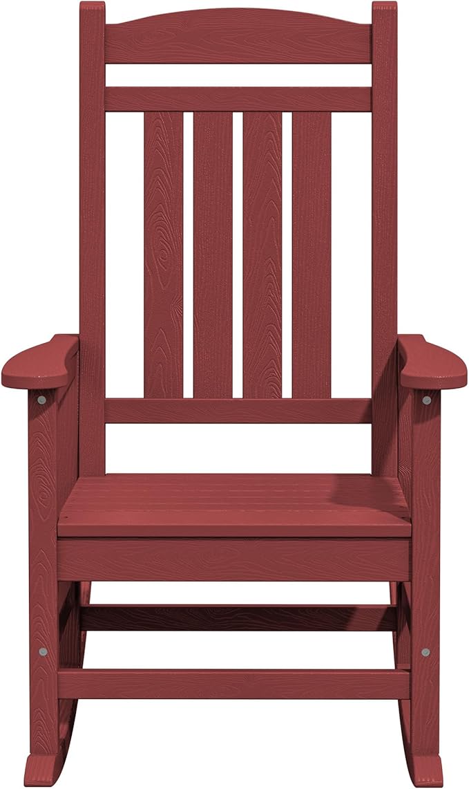 KINGYES Outdoor Rocking Chair Set of 2, High Density Polyethylene Patio Rocking - Image 10