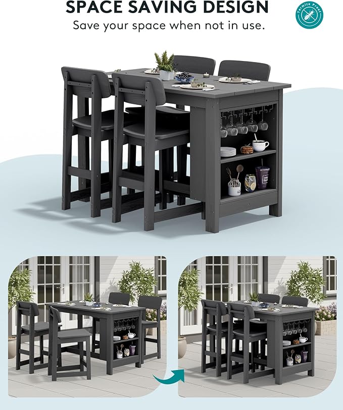 SERWALL 8-Piece Counter Height DiningTable Sets - Image 5