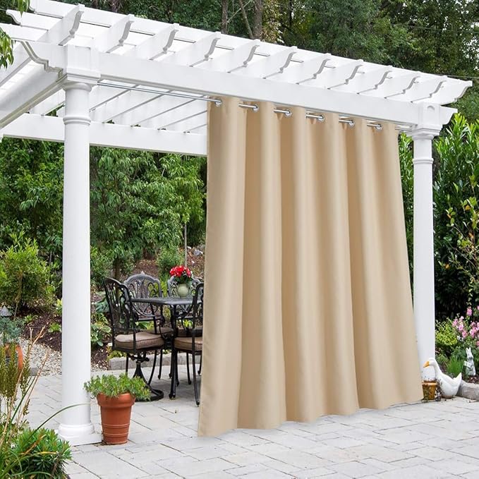 NICETOWN Patio Outdoor Curtain 95 inch Long Waterproof by NICETOWN