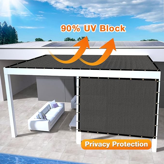 Artpuch Outdoor Pergola Shade Cover 18x18 FT Sun Shade Cloth - Image 3
