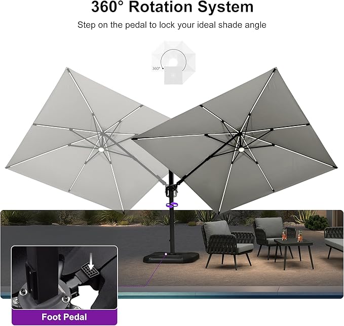 PURPLE LEAF 10 Feet Patio Umbrella - Image 9