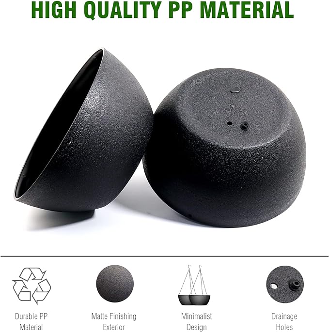 10 inch Hanging Planters for Outdoor Indoor Plants - Image 3