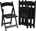 SIMPLEX 48 Black Resin Stackable Folding Chair by Simplex