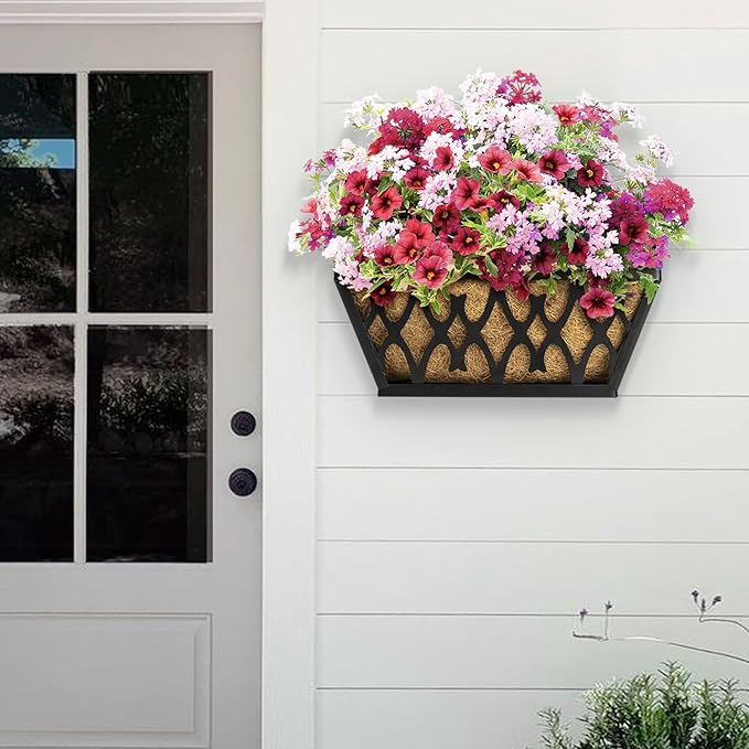 2 Pack 14 Inch Window Boxes Planters Railing Planter Box - Image 6
