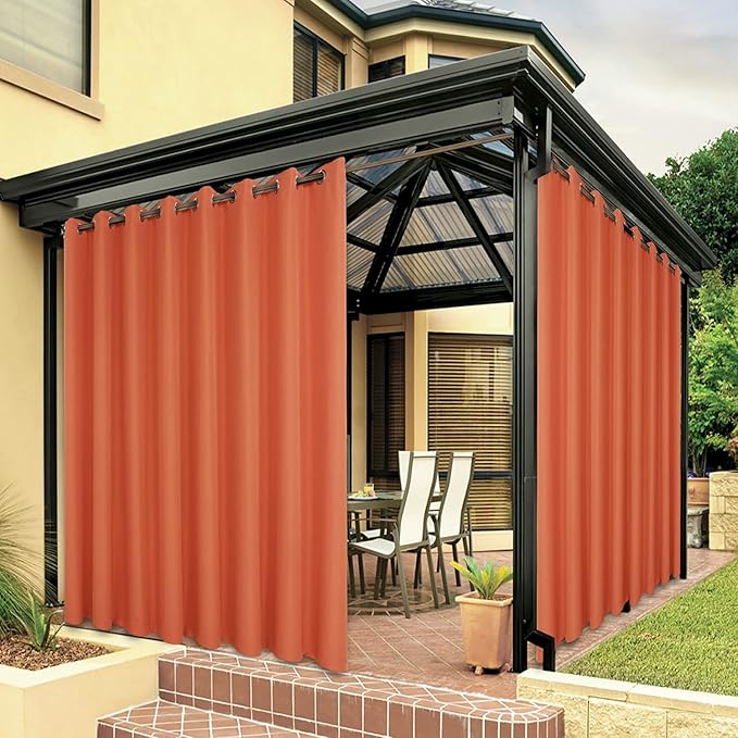 BONZER Extra Wide Waterproof Outdoor Curtains by Bonzer