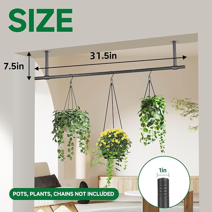 2 pcs Hanging Planters Rod – Plant Hanger Indoor - Image 4