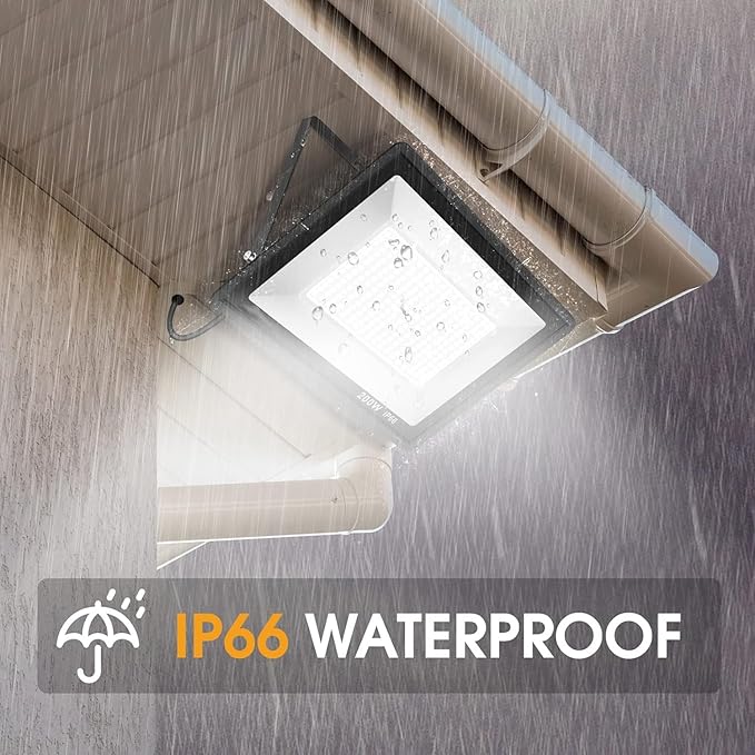200W LED Flood Light 2 Pack, 22500lm Super Bright Security Lights, IP66 - Image 4