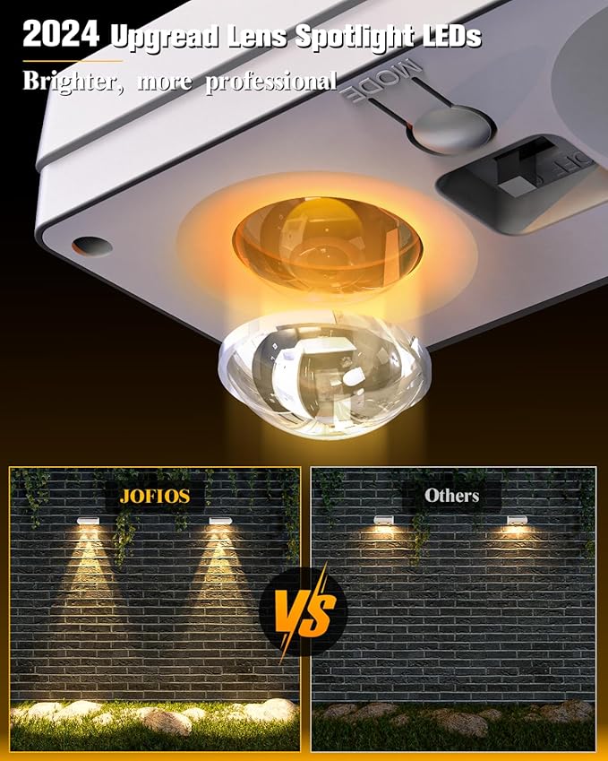 Solar Fence Lights 12 Pack, 50 Lumens Outdoor Fence Solar Lights - Image 3