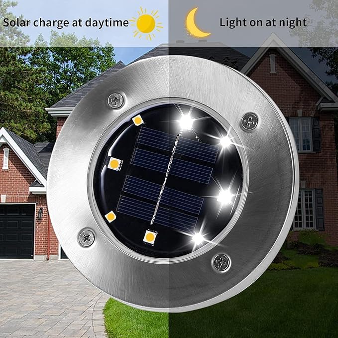 INCX 4.6 inch Solar Lights Outdoor Waterproof, 16 Pack Solar Light - Image 4