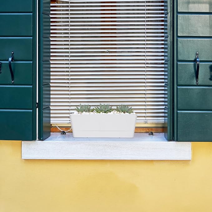 GREANER 16x3.8 Inch Window Boxes Planters, Indoor Succulent Cactus Flowers - Image 7