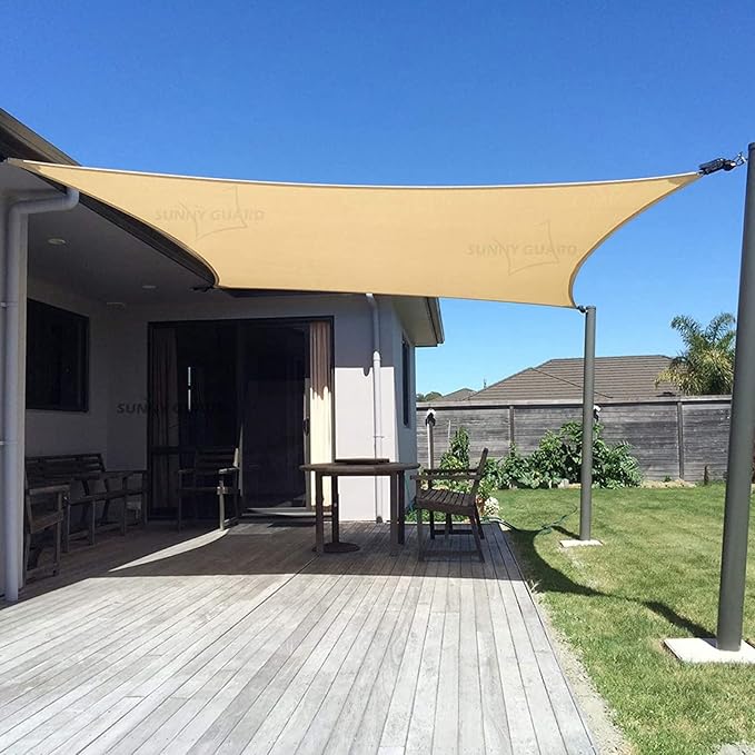 SUNNY GUARD Custom Size 18'x32' Rectangle Sand UV Block Sunshade by SUNNYGUARD