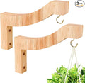 7-Inch Wooden 7-Shaped Wall Hook Plant Hanger – Ideal by DSJIFGEW