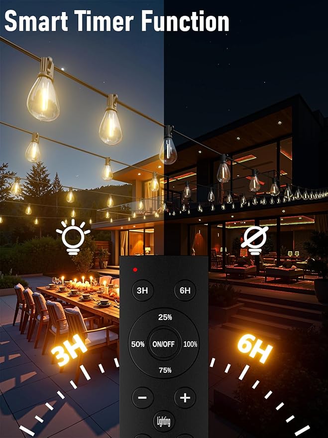 luckystyle 200FT LED Outdoor String Lights - Image 6