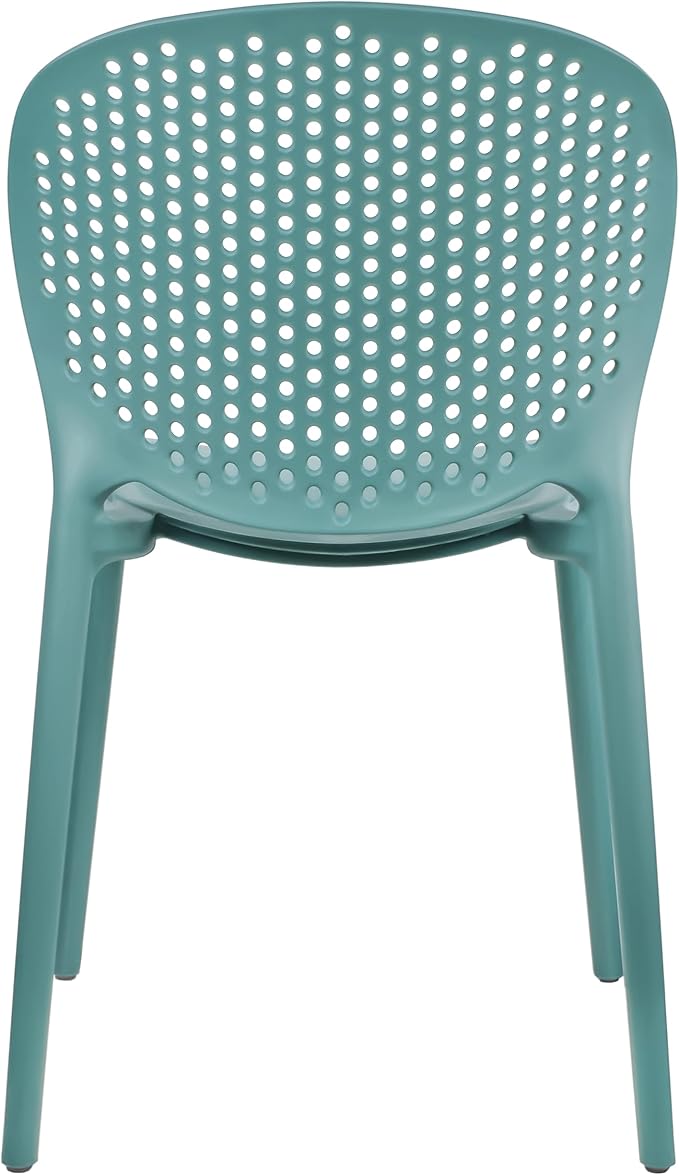 2xhome Set of 4 Patio Dining Chairs | Modern Stackable Outdoor Pool Side Chair - Image 10