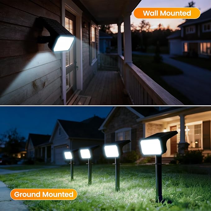 Fabrito Solar Spot Lights Outdoor 8 Pack, Auto On/Off Spotlights, IP67 - Image 5