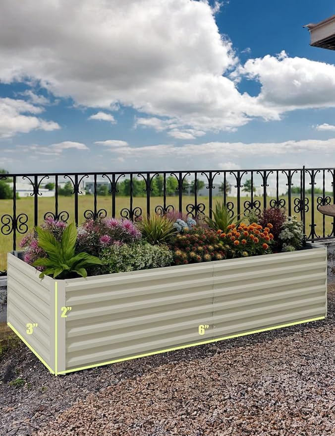 Garvee 2PCS 6x3x2ft Galvanized Raised Garden Bed Outdoor, Rust-Resistant Raised - Image 6