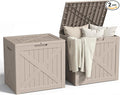 31 Gallon Outdoor Storage Box, Large Resin Deck Box by Unknown