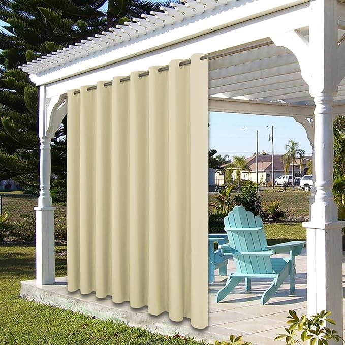 BONZER Outdoor Curtains for Patio Waterproof Thick Privacy Extra Wide Grommet - Image 7