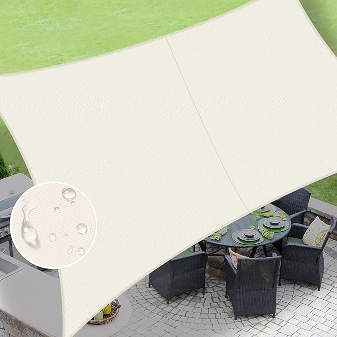 LOVE STORY Rectangle 5'x7' Waterproof Sun Shade Sail Canopy UV Block by LOVESTORY