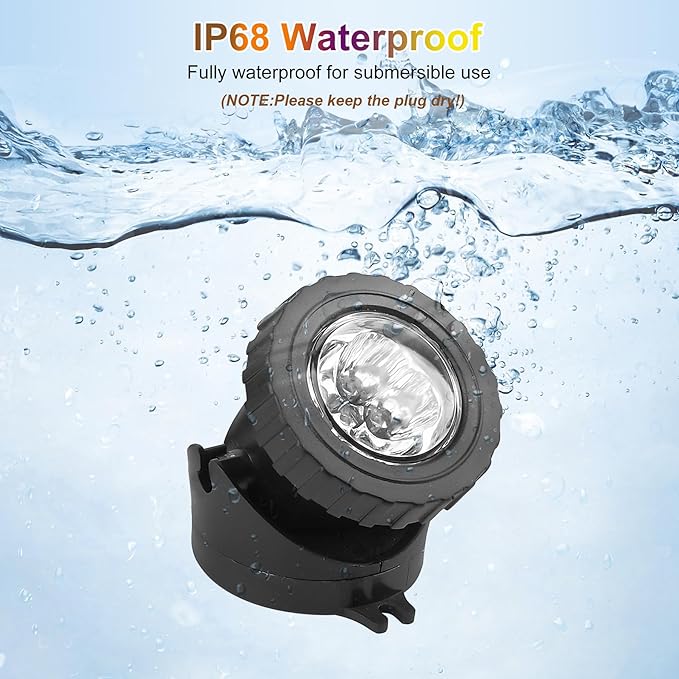 RGB Pond Lights with Timer, LED Underwater Submersible Colorful Landscape - Image 5