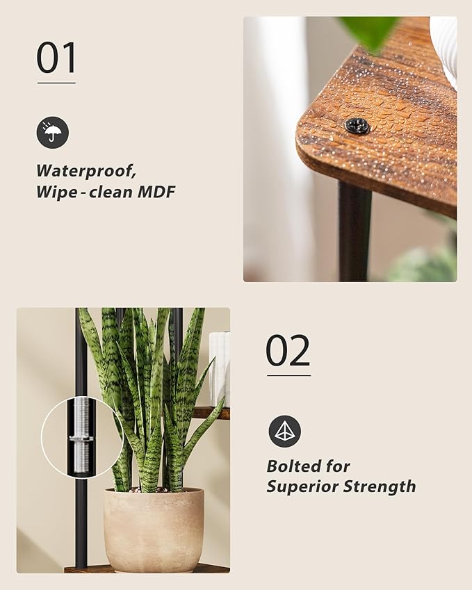 Corner Plant Stand Indoor 6 tiered plant shelf - Image 7