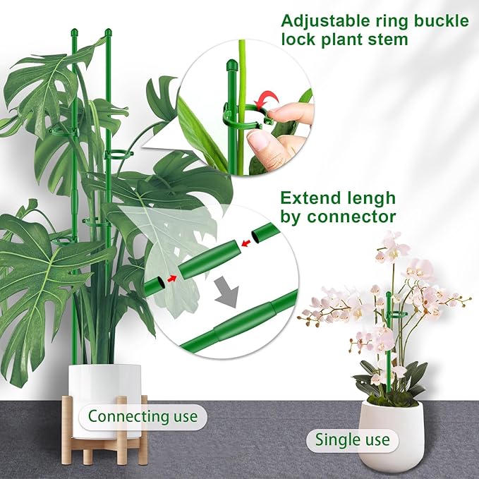 20Pcs Plant Support Stakes 17 inch SupKing Garden Orchid Sticks Extended to 3ft - Image 3