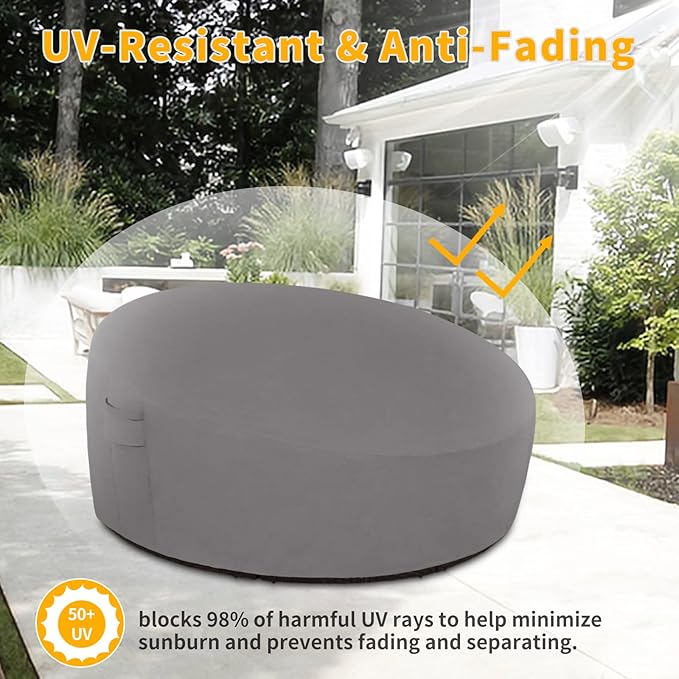 Easy-Going Heavy Duty 600D Outdoor Daybed Cover 75 Inch UV Resistant Patio - Image 4