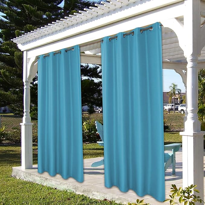 BONZER Outdoor Curtains for Patio Waterproof Thick Privacy Grommet Light - Image 7