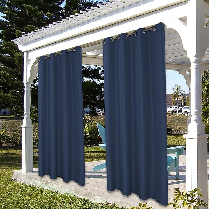 BONZER Outdoor Curtains for Patio Water Resistant Heavy Privacy Light Filtering - Image 7